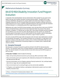 84.421D RSA Disability Innovation Fund Program Evaluation cover page
